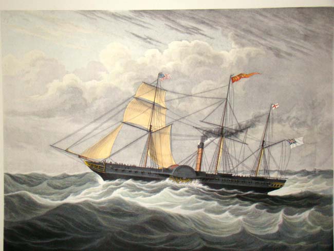 "The British Queen on her First voyage from London to New York" published in 1838